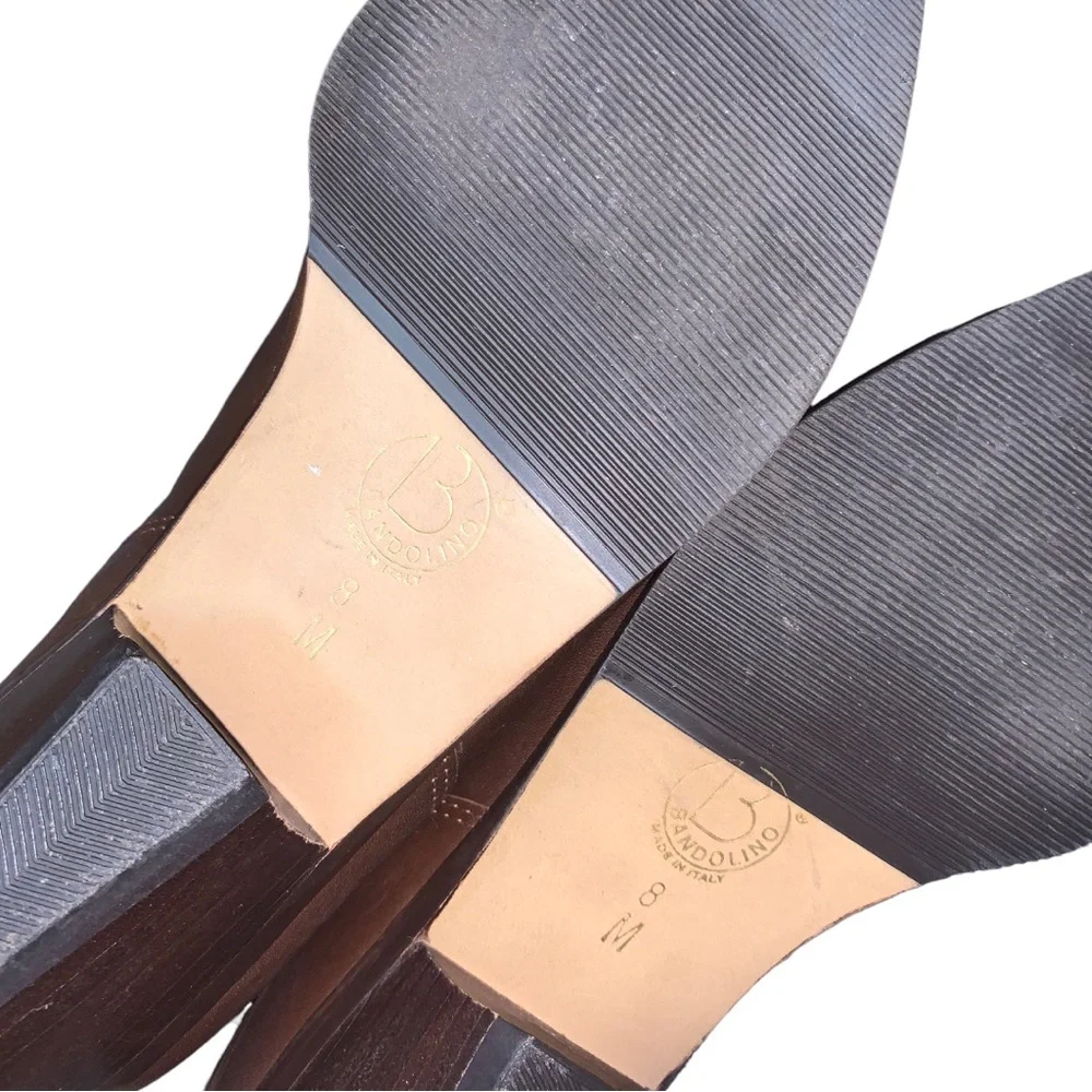 Bandolino Made In Italy Brown Upper Leather Boots, Size 8M - Picture 5 of 16